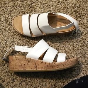 White sandals